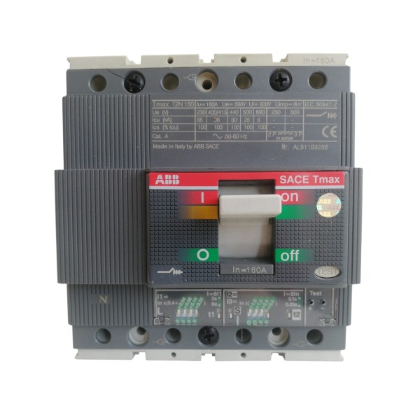 Disjoncteur automatique Abb 1sda051132r1 t2n 160 pr221ds-ls in 160a 4p f f 36ka